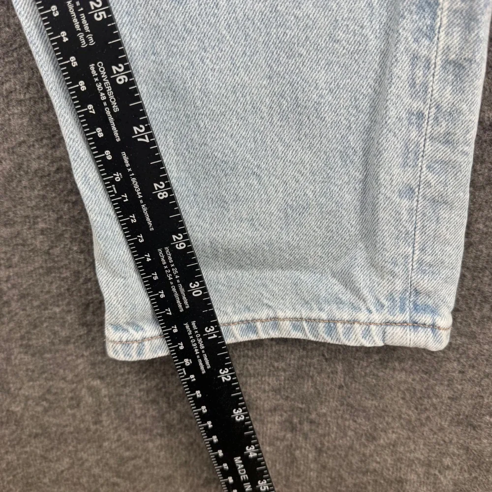 American Eagle Mom Jean Light Wash High Rise Tapered Denim Pants Womens 18 Long